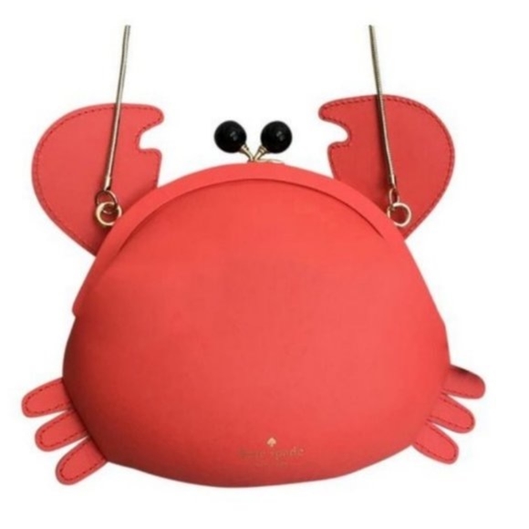 Crab rare Kate spade gold hardware crossbody chain purse bag splash crab cute - Picture 5 of 6
